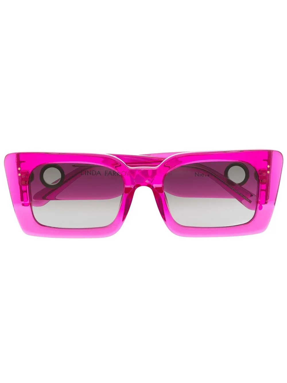 

Linda Farrow lentes de sol con armazón rectangular - Rosado