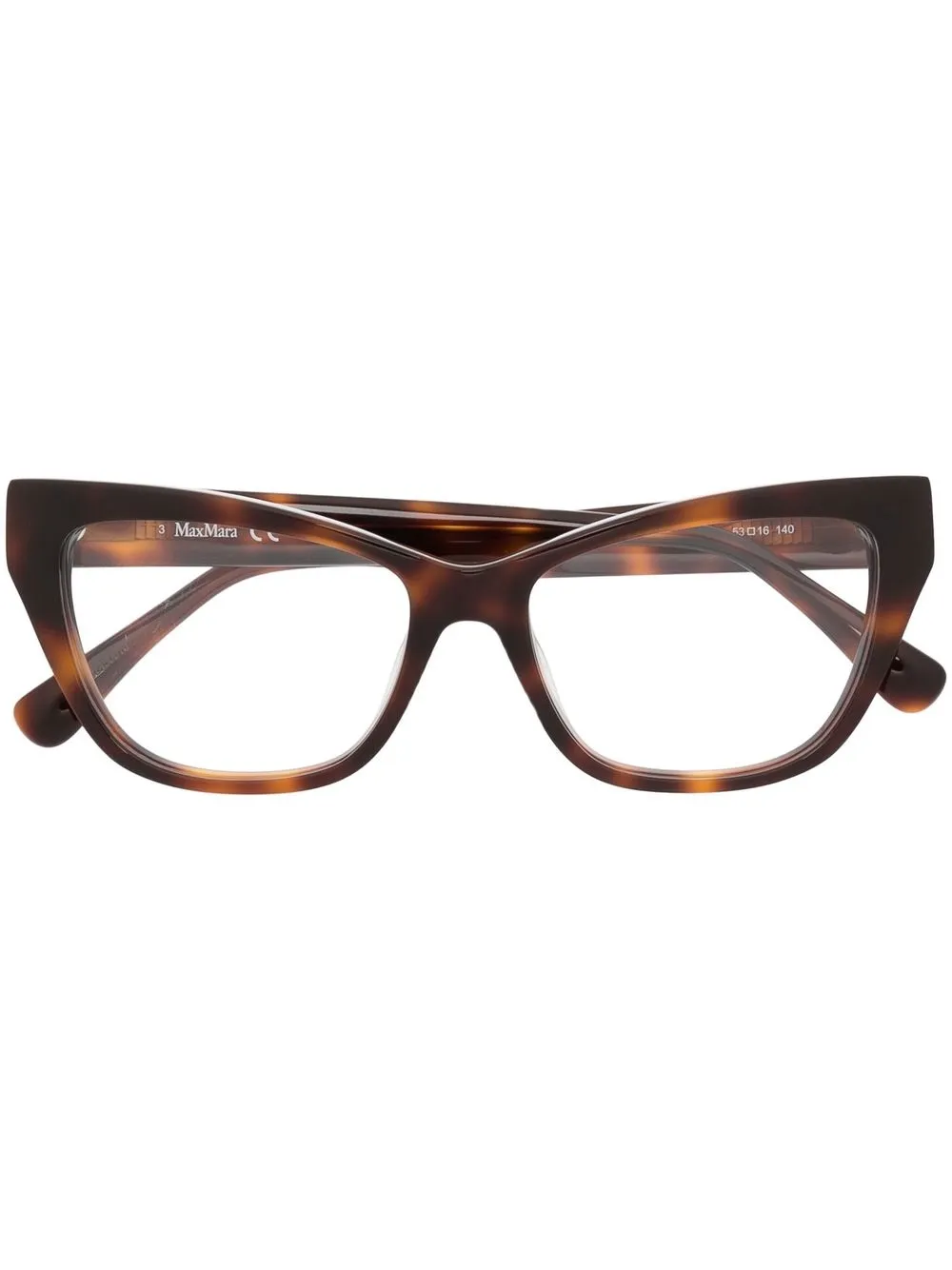 

Max Mara lentes con armazón estilo carey y logo - Marrón