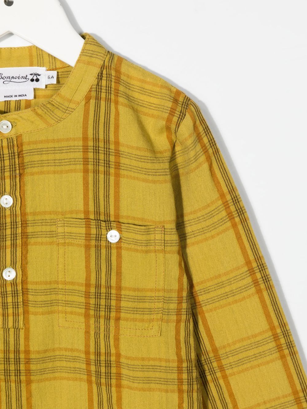 Bonpoint Artiste Plaid Henley Shirt - Farfetch