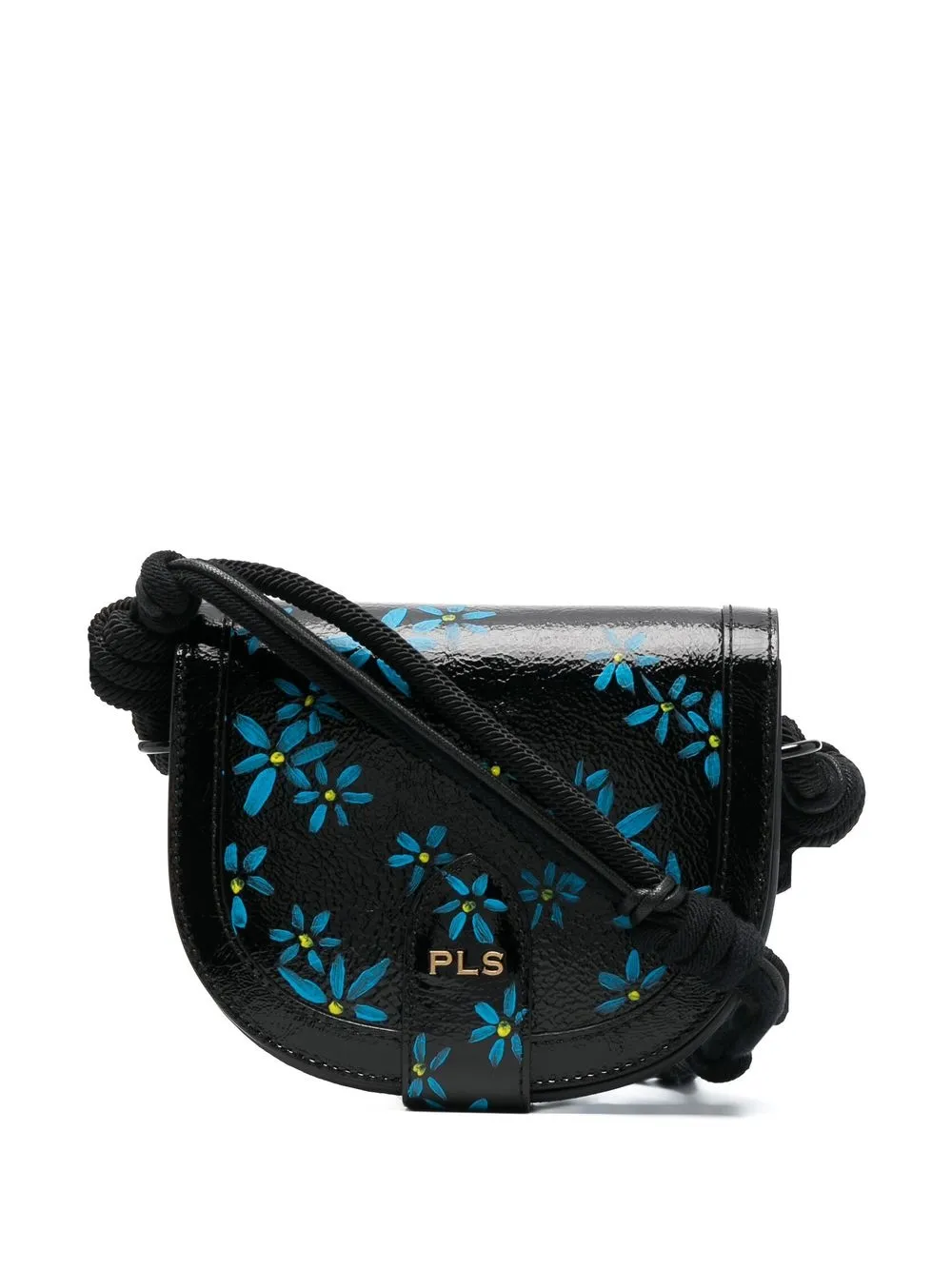 floral-print satchel crossbody bag