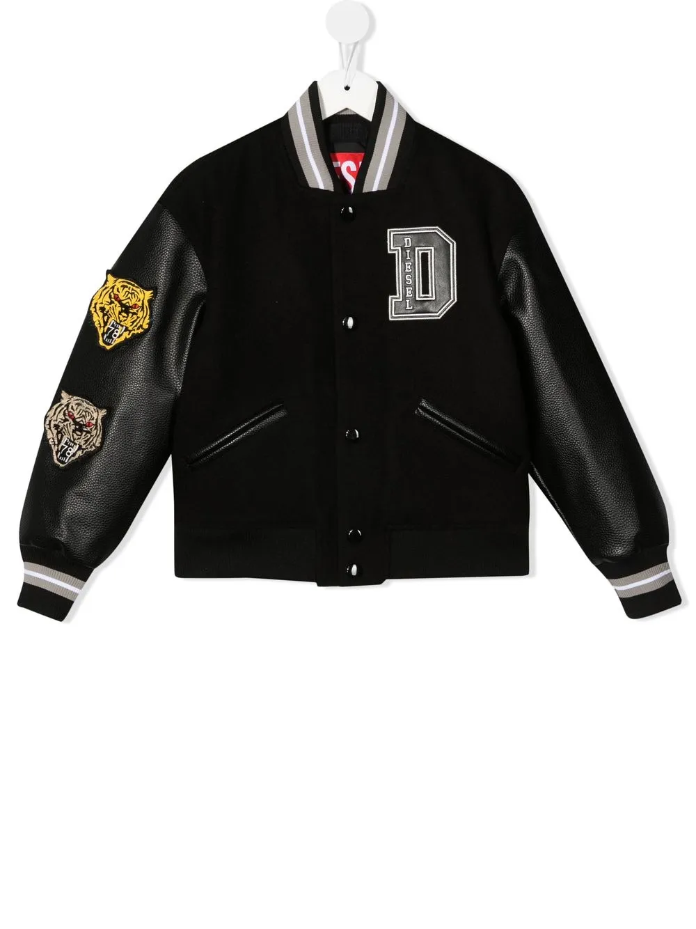 

Diesel Kids chamarra bomber con parche del logo - K900