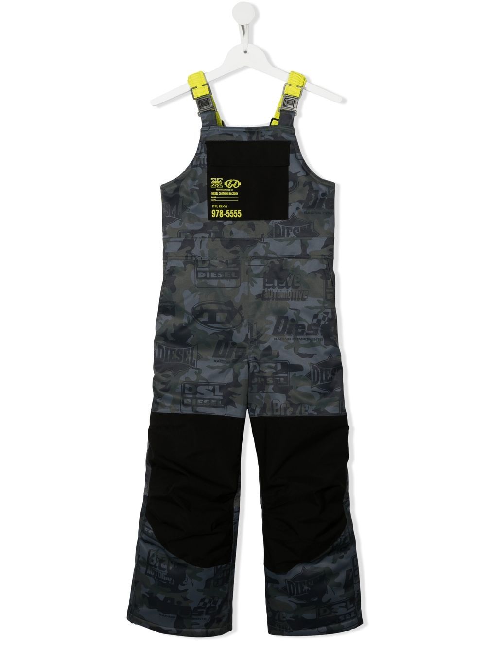 

Diesel Kids overol con motivo militar y logo - Verde