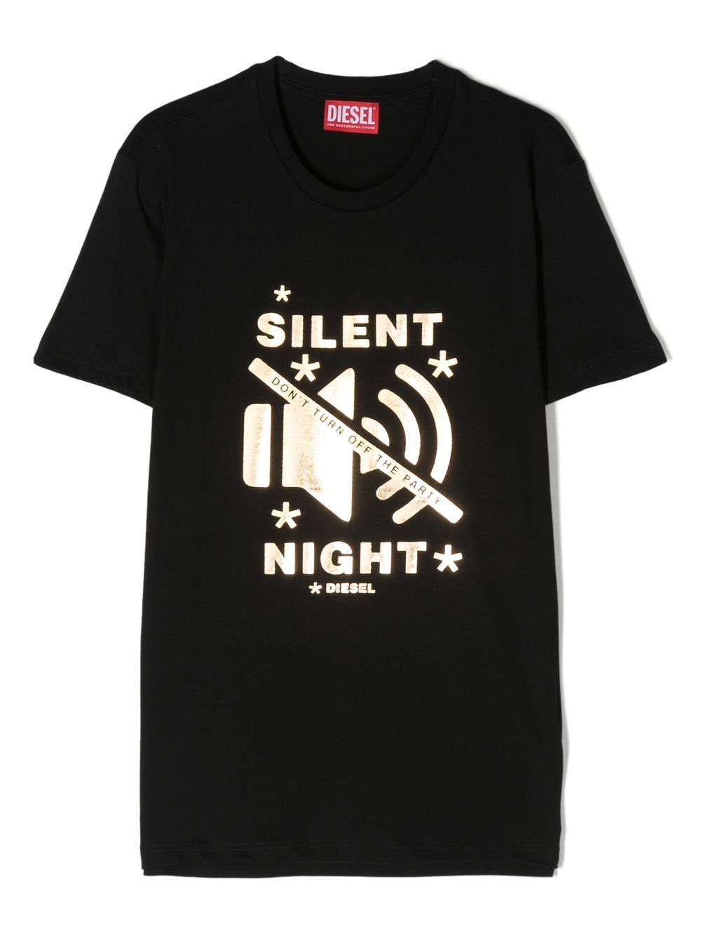 

Diesel Kids TEEN Silent Night slogan-print T-shirt - Black