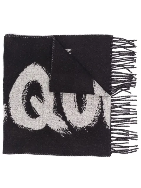 Alexander McQueen graffiti logo-print scarf