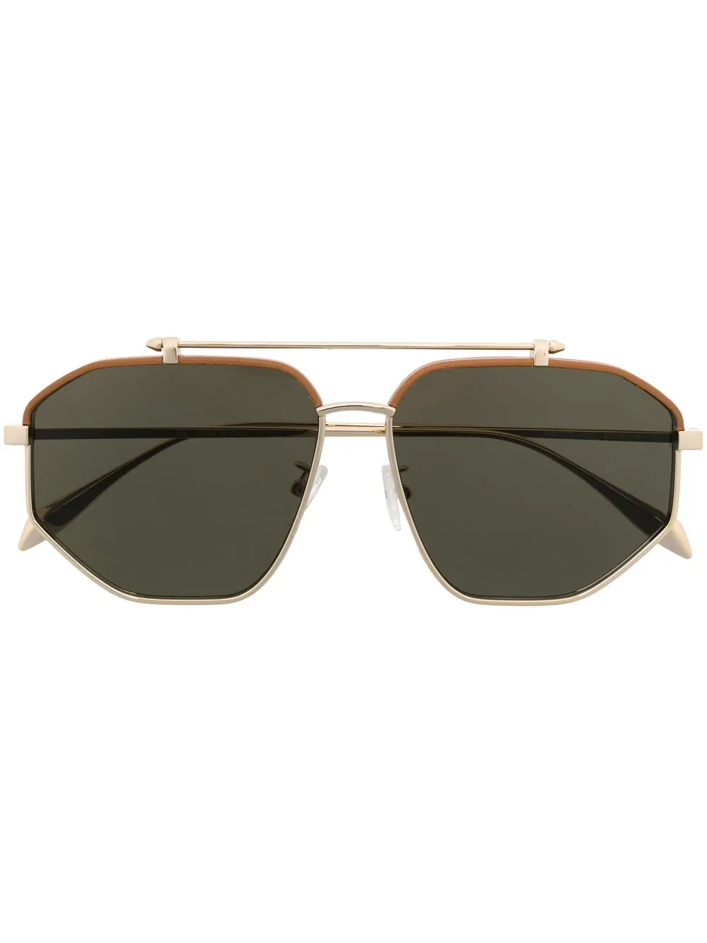 

Alexander McQueen Eyewear pilot-frame sunglasses - Gold