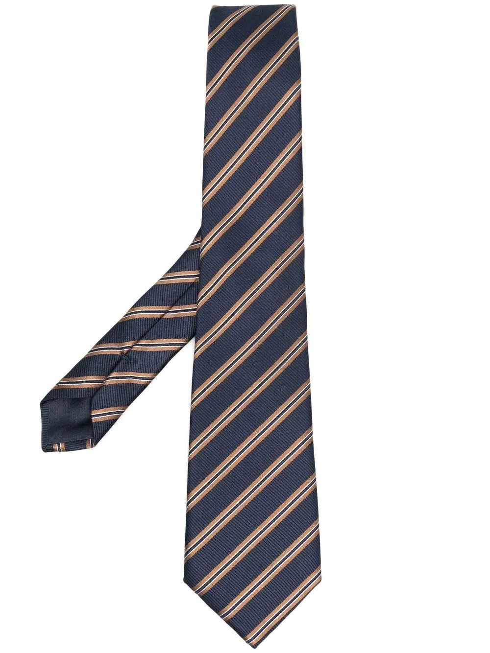 

Giorgio Armani striped-jacquard silk tie - Blue