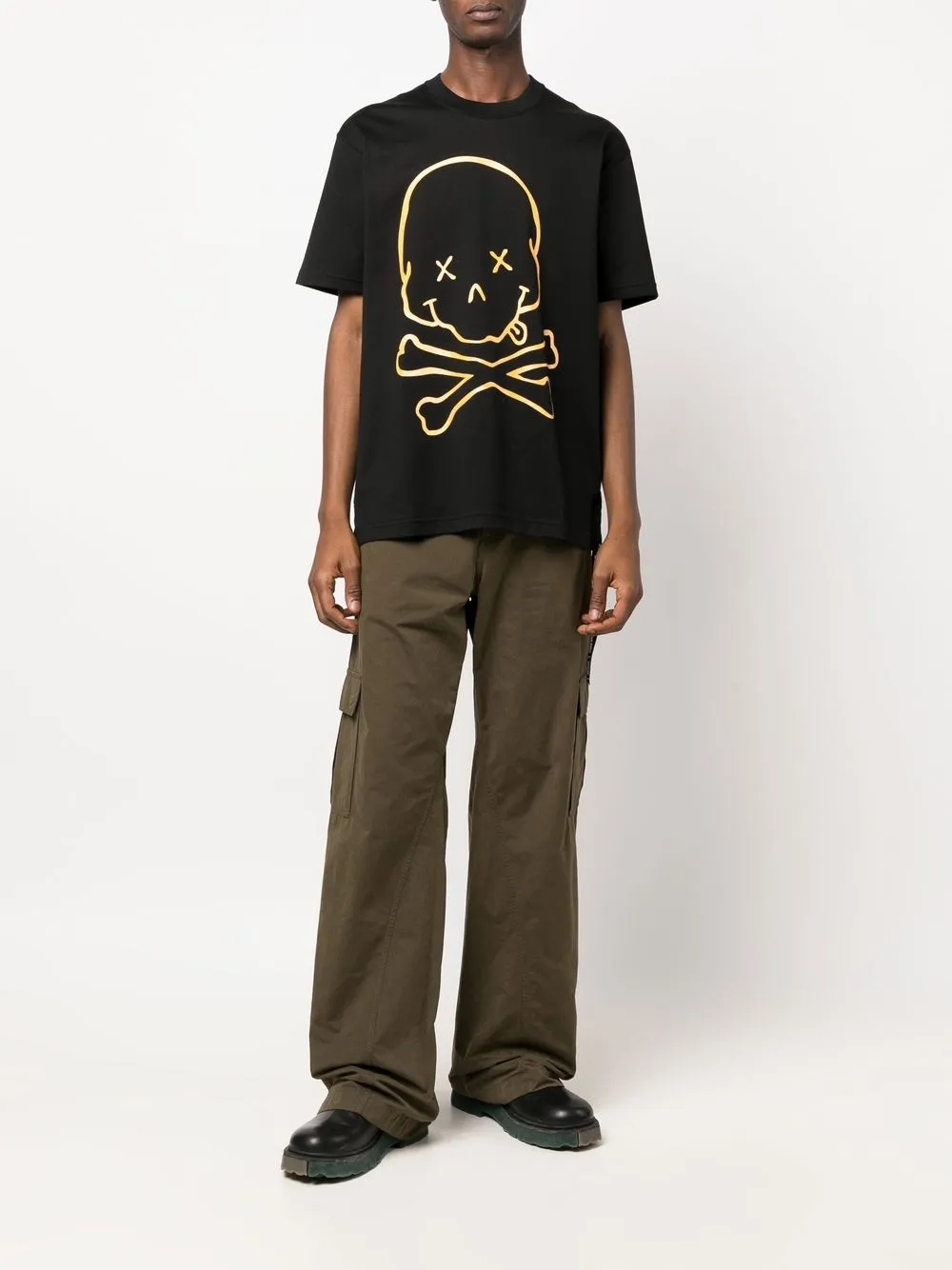 Mastermind World T-shirt met doodskop - Zwart