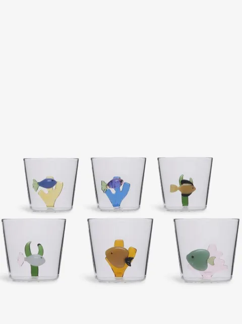 Ichendorf Milano Set aus sechs Marine Garden Gläsern