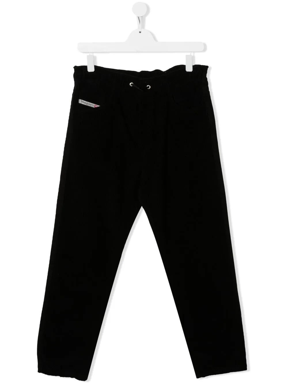 DIESEL TEEN DRAWSTRING-WAIST COTTON STRAIGHT-LEG TROUSERS