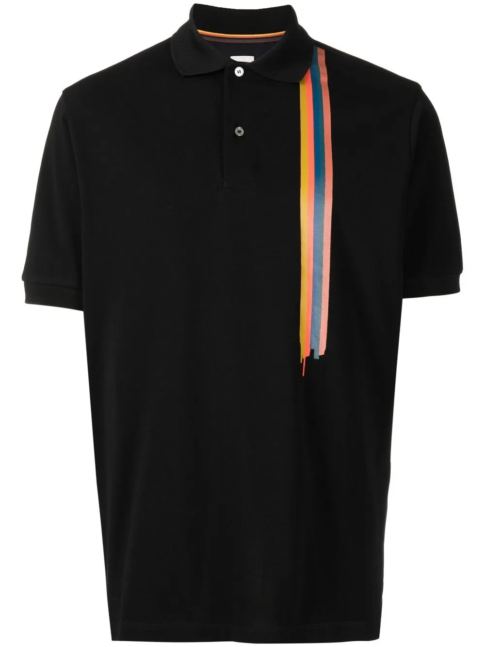 

Paul Smith stripe-detail polo shirt - Black