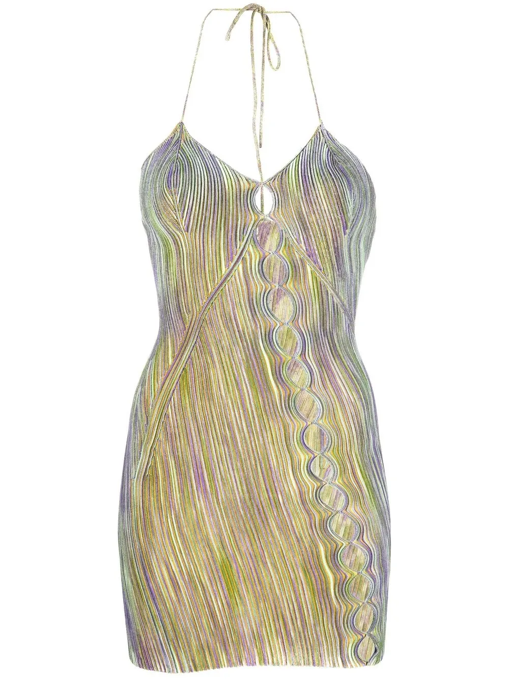 

Isa Boulder vestido con cuello halter - Verde