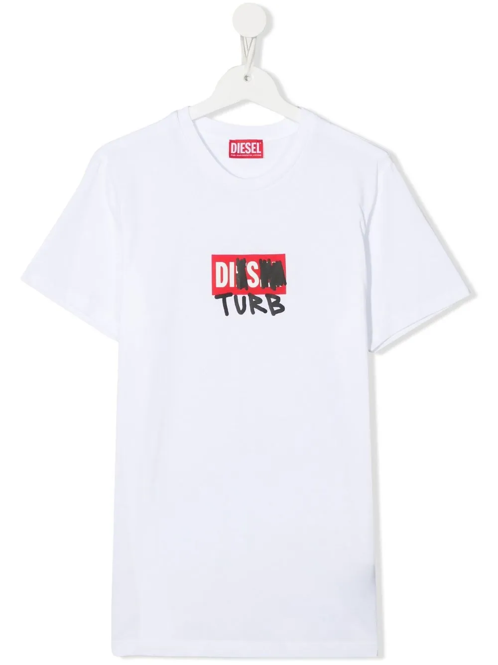 

Diesel Kids playera con logo estampado - Blanco