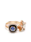 Selim Mouzannar 18kt rose gold Mina diamond and sapphire ring set - Pink