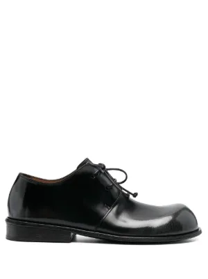 Men's Patent Leather Gradient Big Round Toe Derby Shoes
