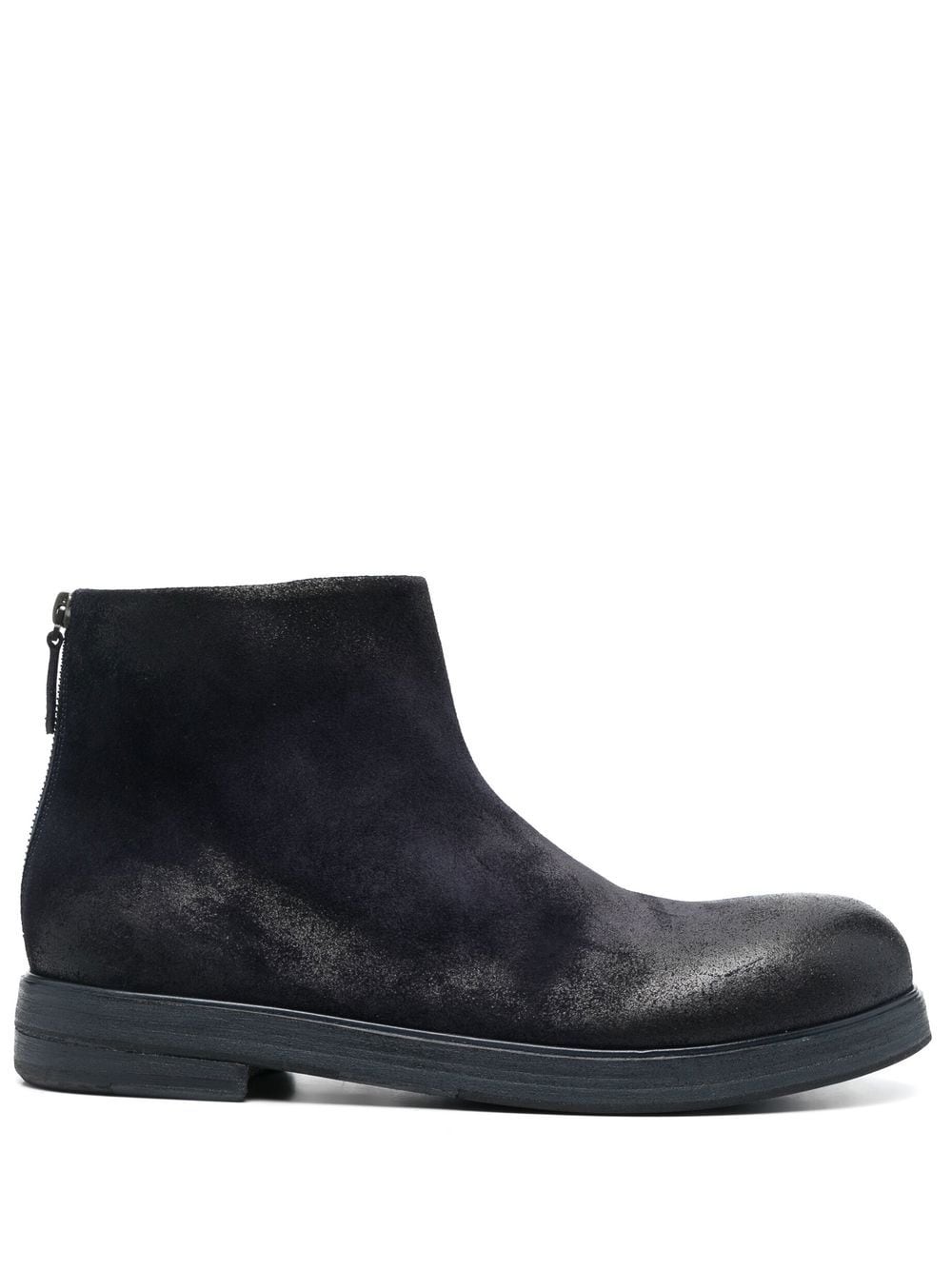 Marsèll Brushed Leather Ankle Boots In Blau