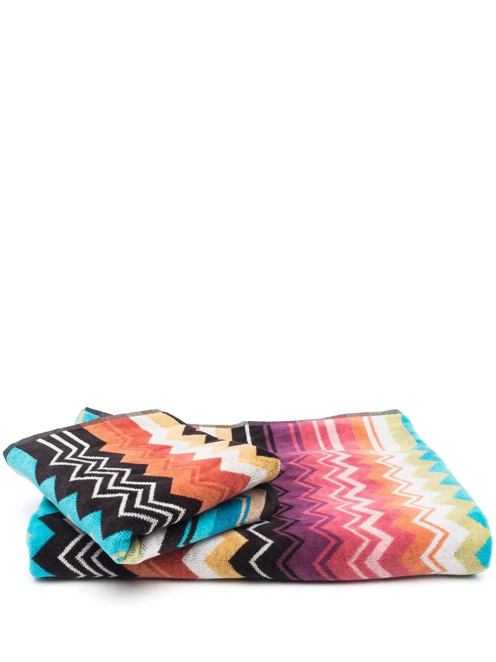 

Missoni zig-zag print towel set - Black