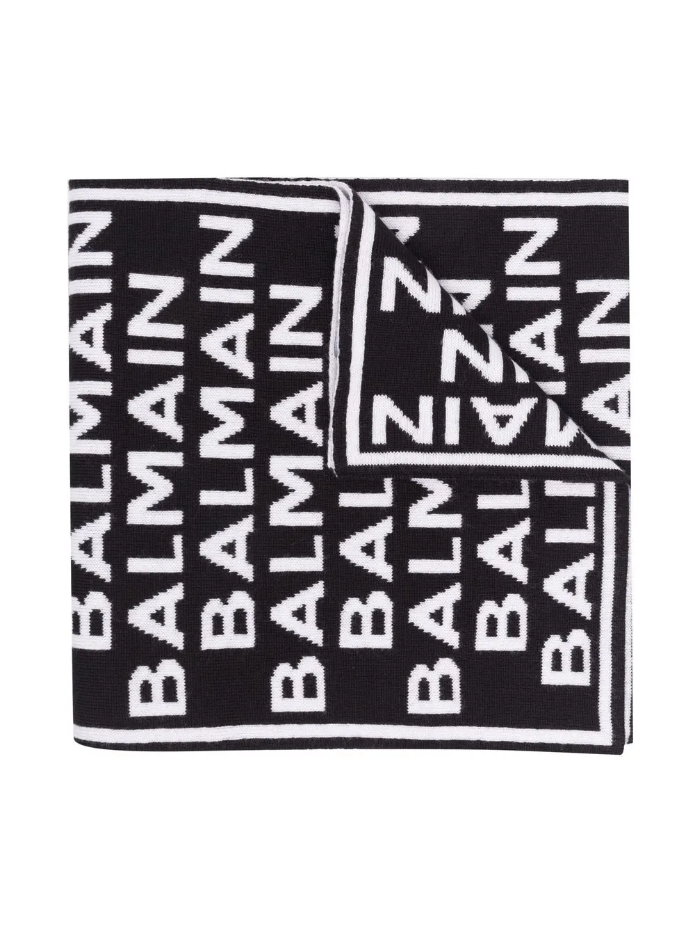 

Balmain Kids mascada con logo estampado - Negro
