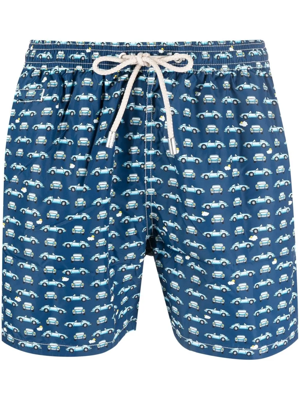 

MC2 Saint Barth shorts de playa con autos estampados - Azul