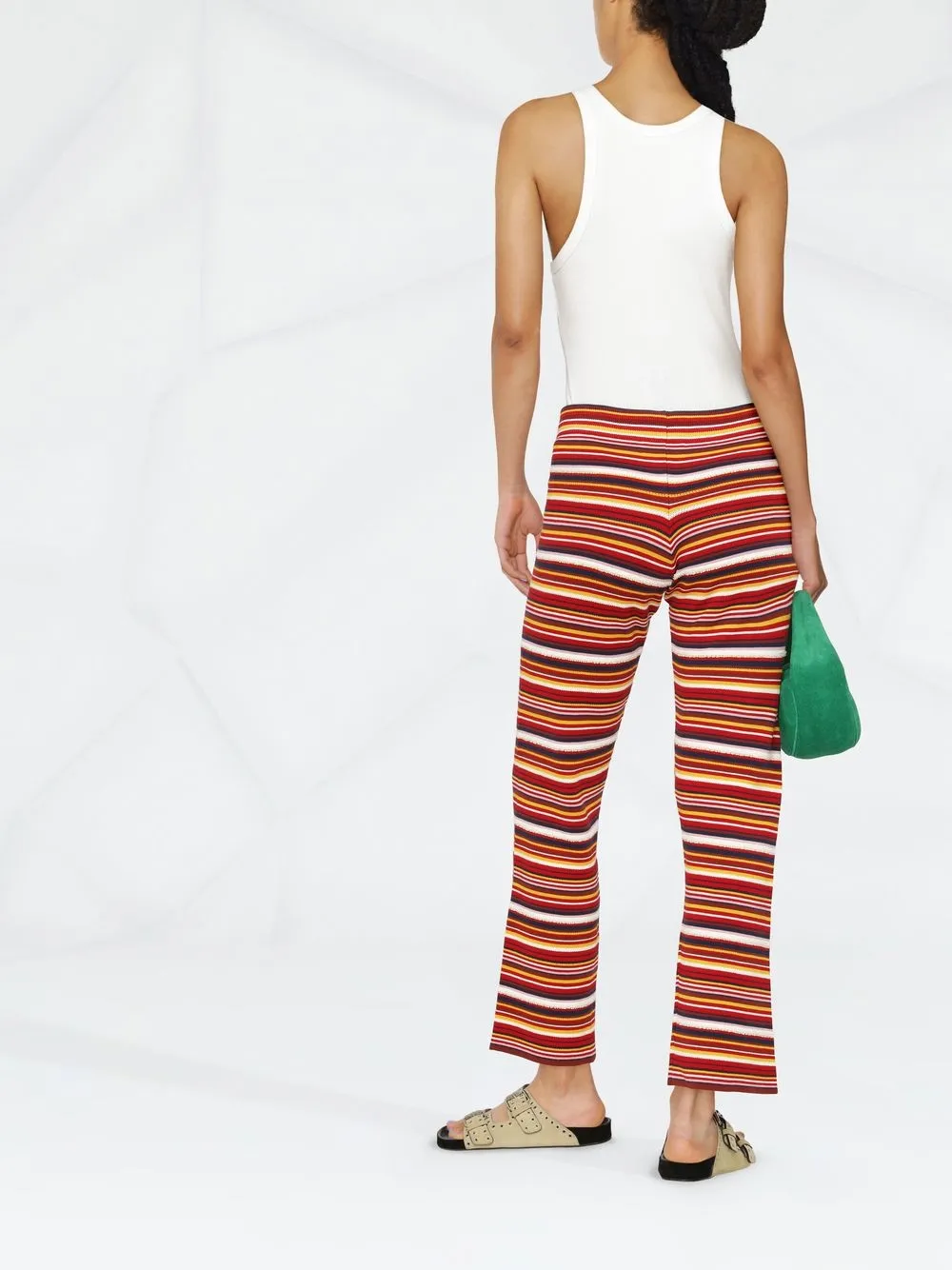 Alanui Beach Break Knitted Cotton-blend Trousers In 8585 Multicolor Multicolor