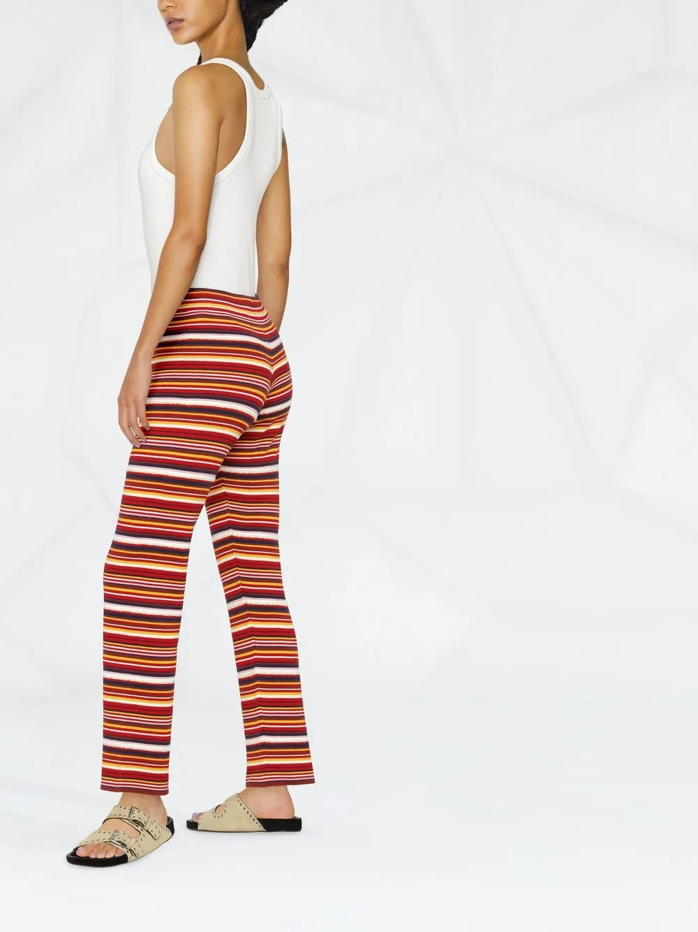 Alanui Beach Break Knitted Cotton-blend Trousers In 8585 Multicolor Multicolor