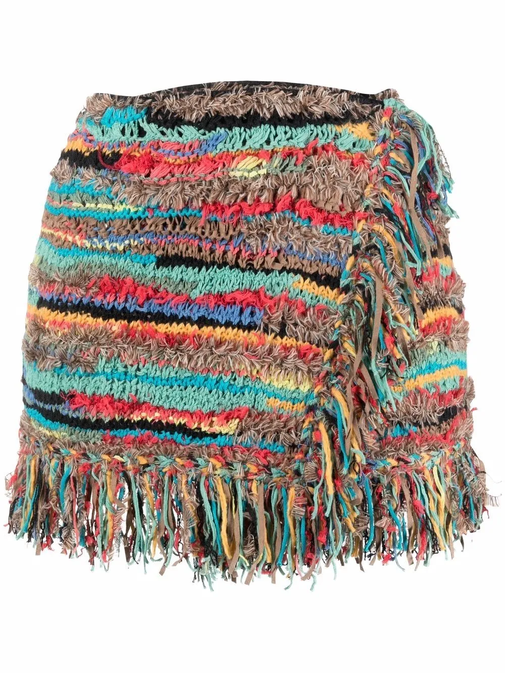 Alanui Fringed Knitted Miniskirt - Farfetch