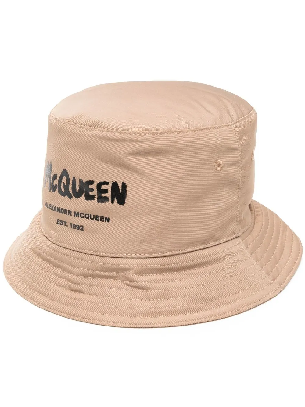 

Alexander McQueen gorro de pescador con logo estampado - Neutro