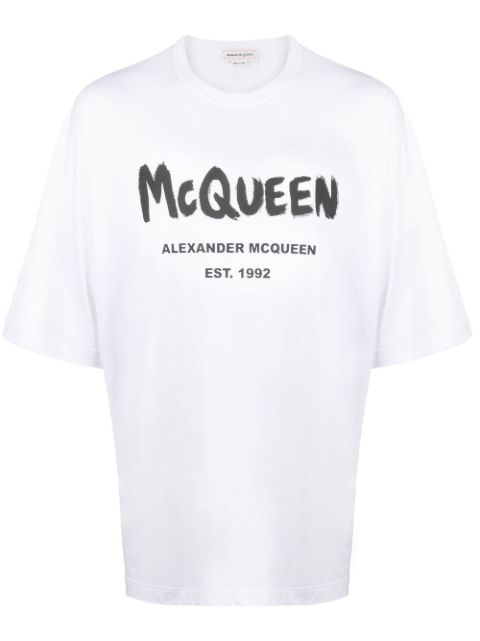 Alexander McQueen McQueen Graffiti logo-print T-shirt