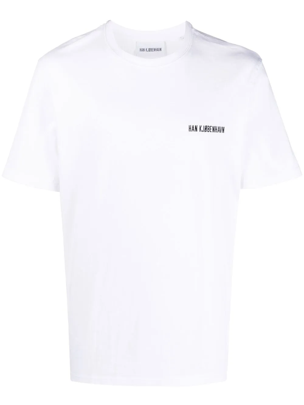

Han Kjøbenhavn playera con logo estampado - Blanco