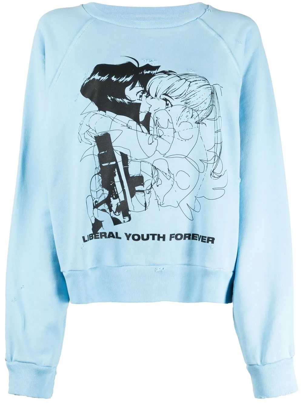 

Liberal Youth Ministry sudadera con ilustración estampada - Azul