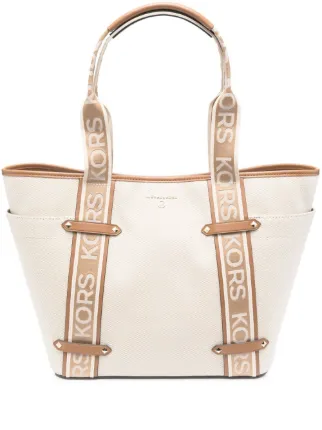 The michael large graphic clearance logo clear tote bag