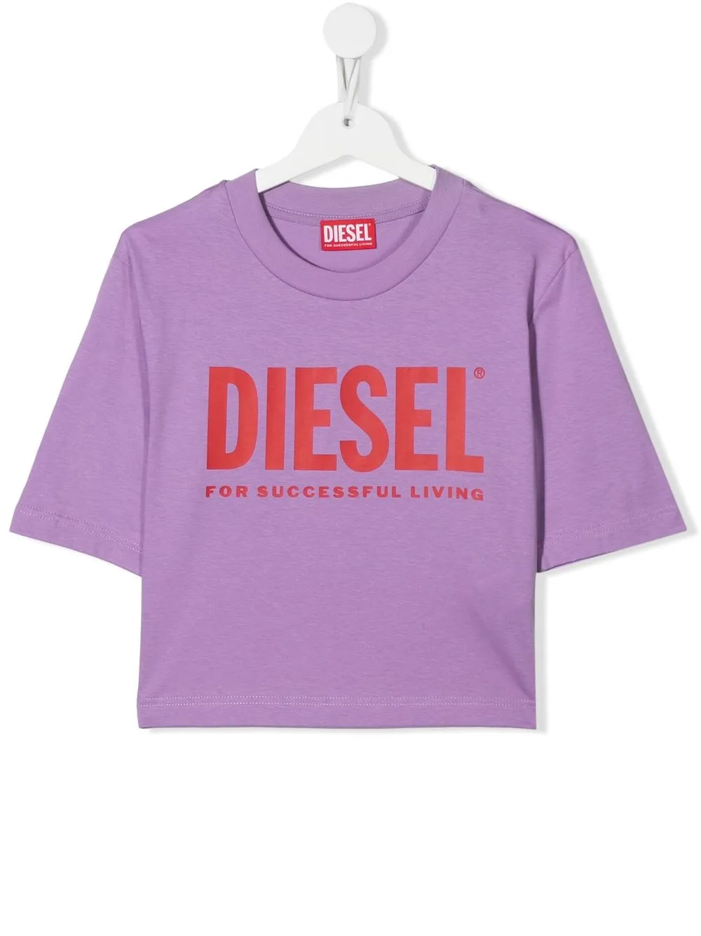 

Diesel Kids playera corta con logo estampado - Morado