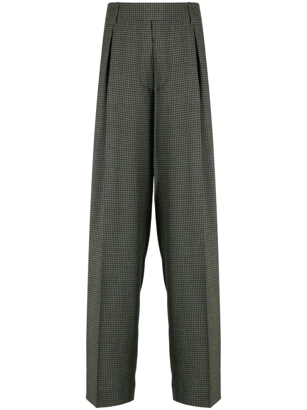 

Paul Smith micro-check patterned straight-leg trousers - Green