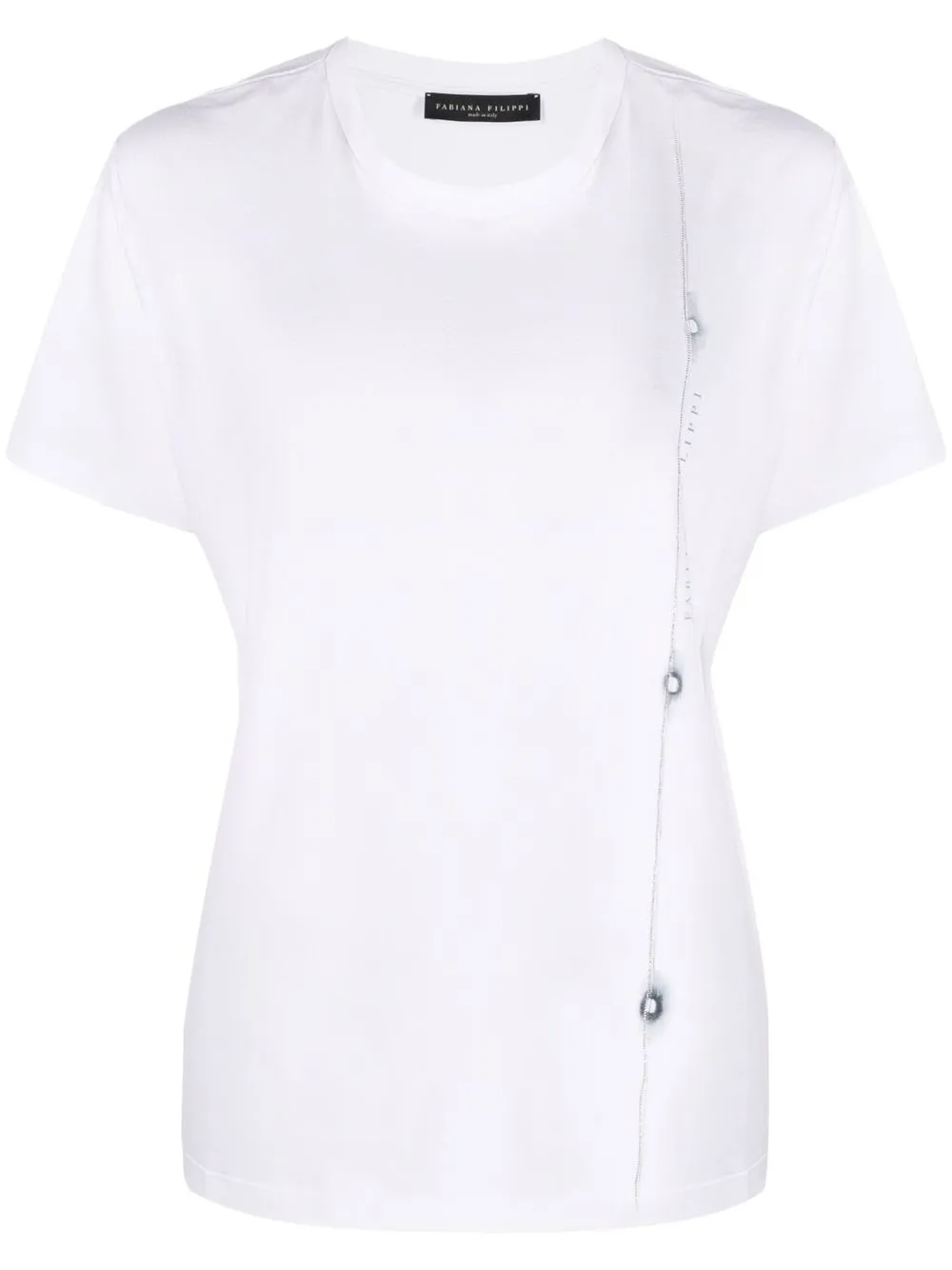 

Fabiana Filippi playera con botones descentrados - Blanco