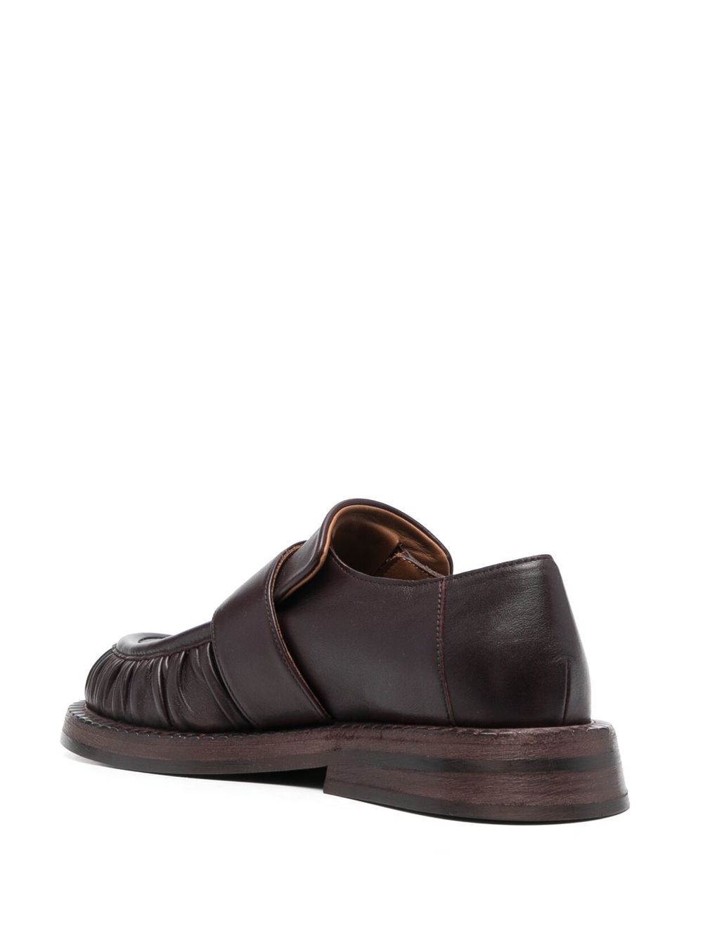 Shop Marsèll 30mm Calf Leather Loafers In Brown