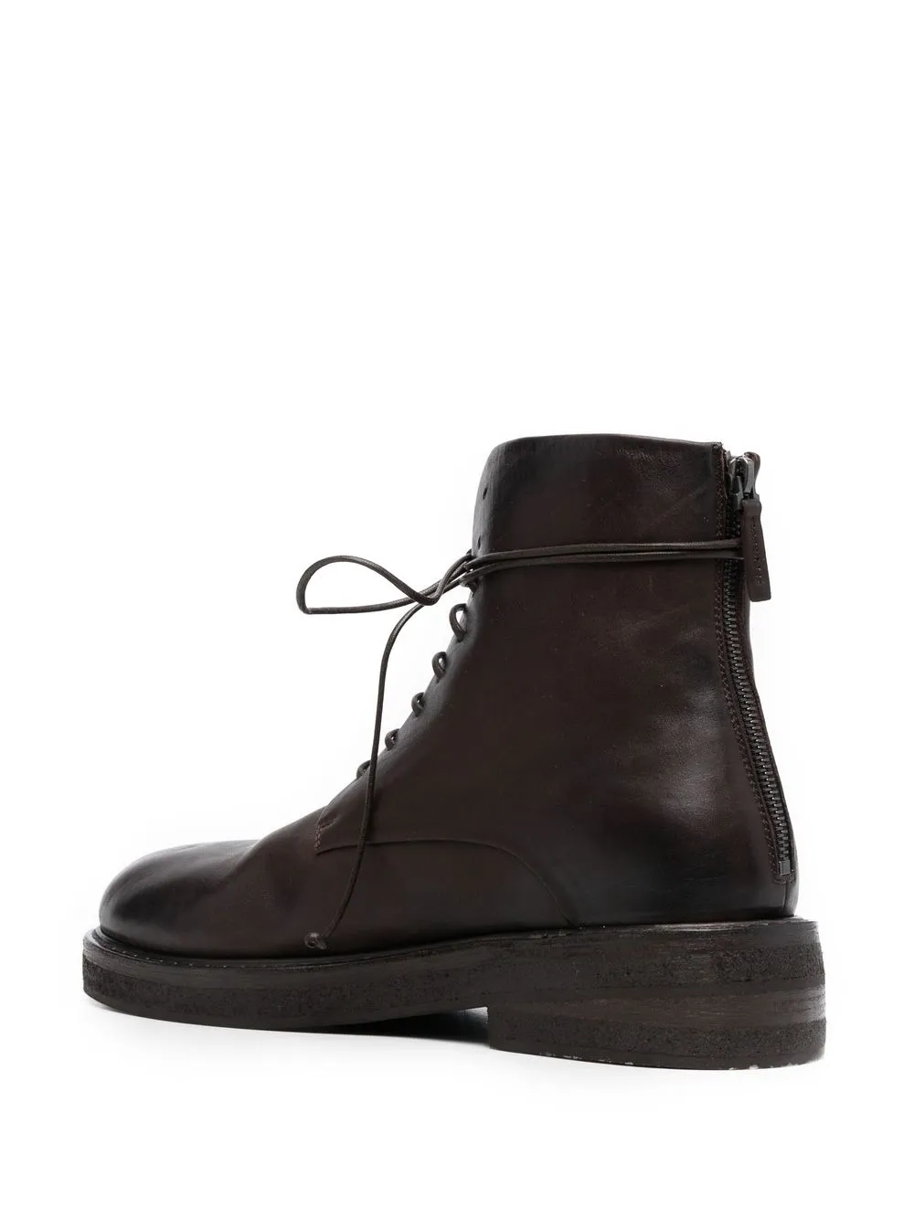  Marsèll Parrucca Leather Combat Boots - Brown 