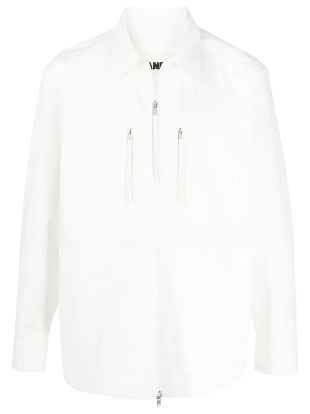 

Jil Sander sobrecamisa con cierre - Blanco