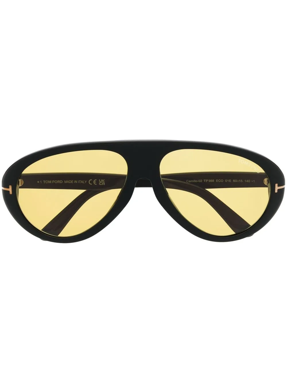 

TOM FORD lentes de sol Camillo-02 estilo aviador - Negro
