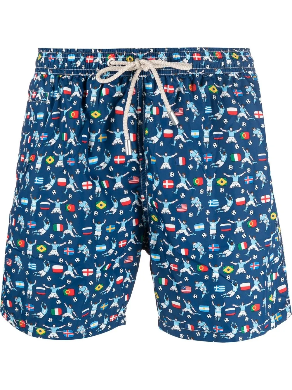 

MC2 Saint Barth shorts de playa con autos estampados - Azul