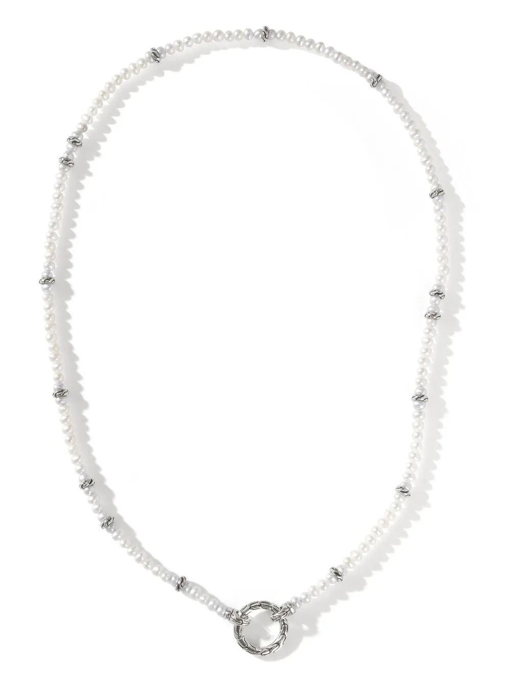 

John Hardy collar Classic Chain en plata de ley con perla de agua dulce - Plateado