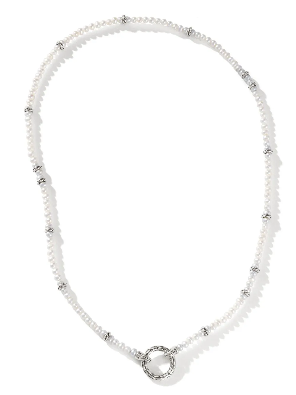 

John Hardy amulet connector freshwater pearl necklace - Silver