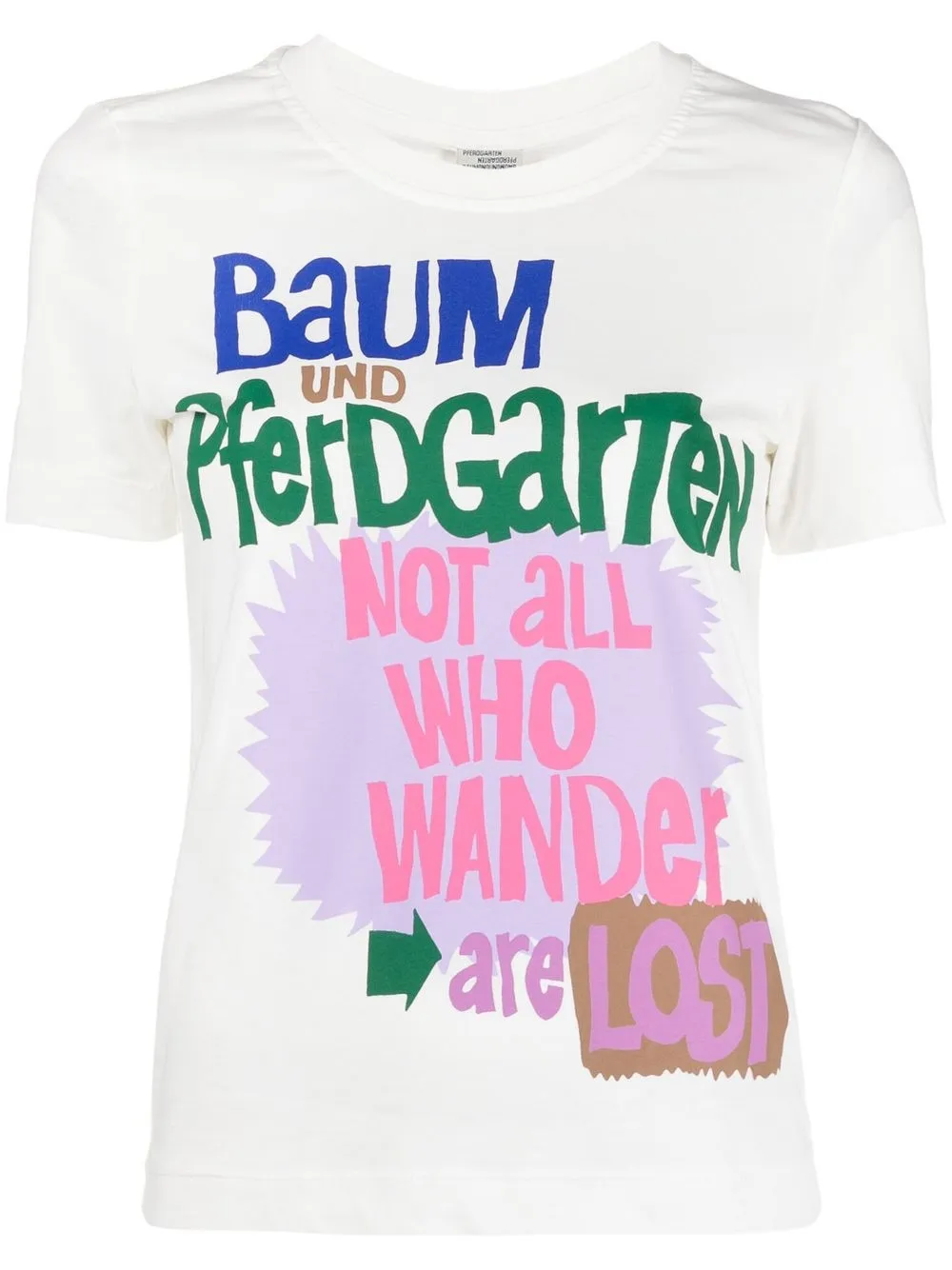 

Baum Und Pferdgarten logo-print detail T-shirt - White