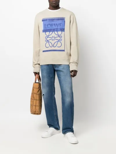 logo-patch straight-leg jeans | Loewe 
