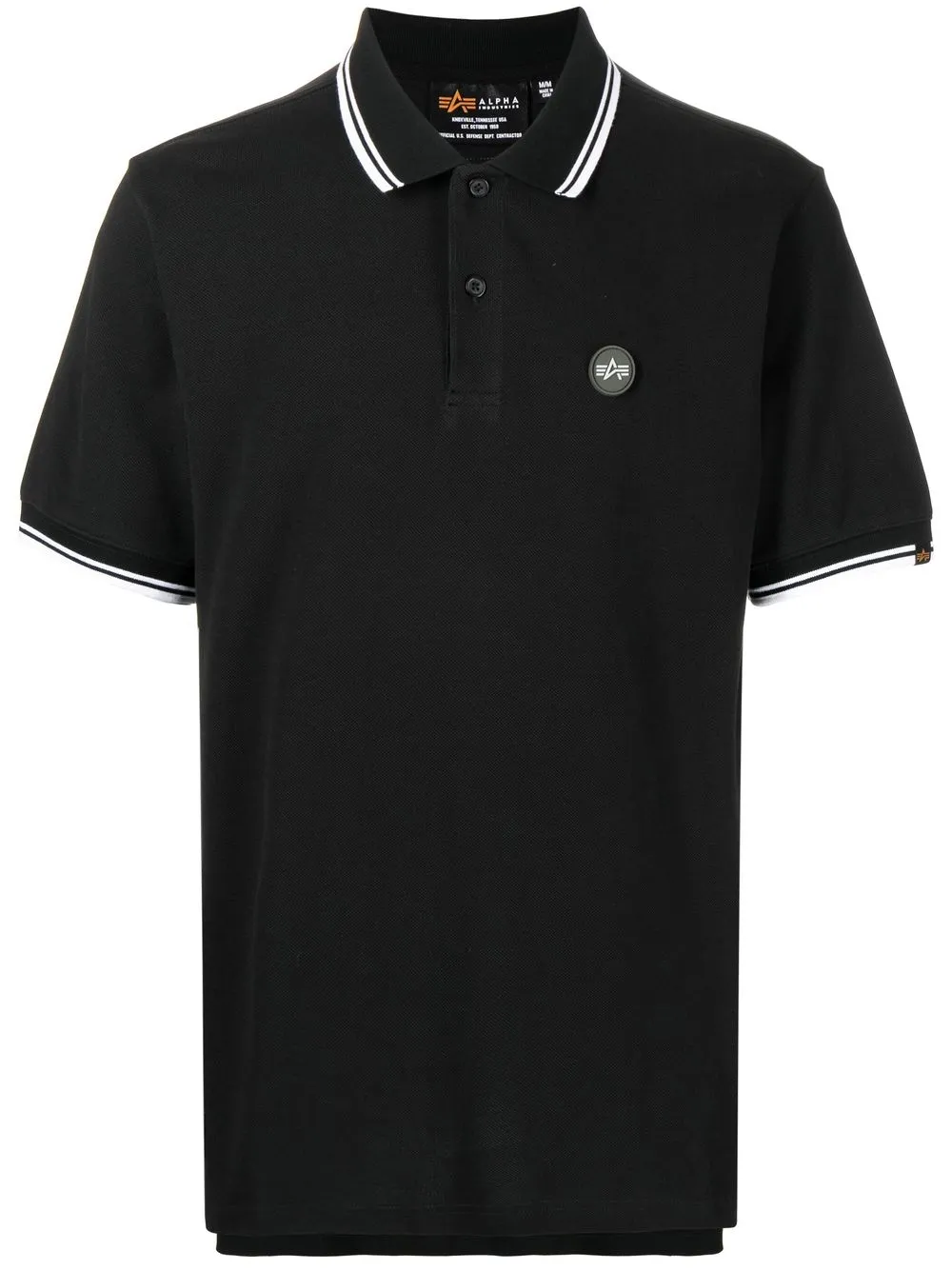 

Alpha Industries logo-patch short-sleeve polo shirt - Black