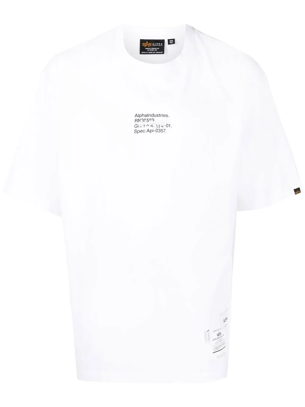 

Alpha Industries playera con logo bordado - Blanco