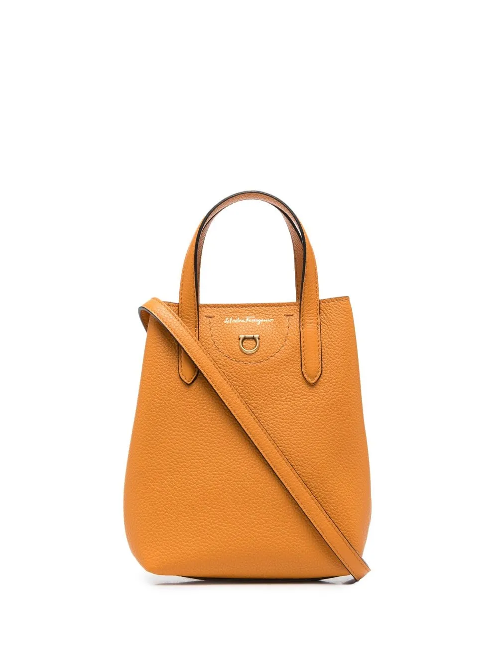 

Salvatore Ferragamo tote texturizado - Naranja