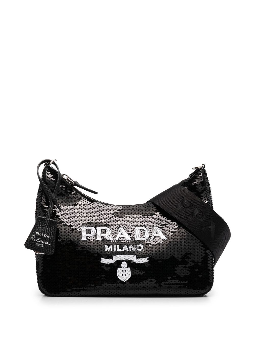 Prada Re-Edition 2005 Sequin Logo Shoulder Bag - Farfetch