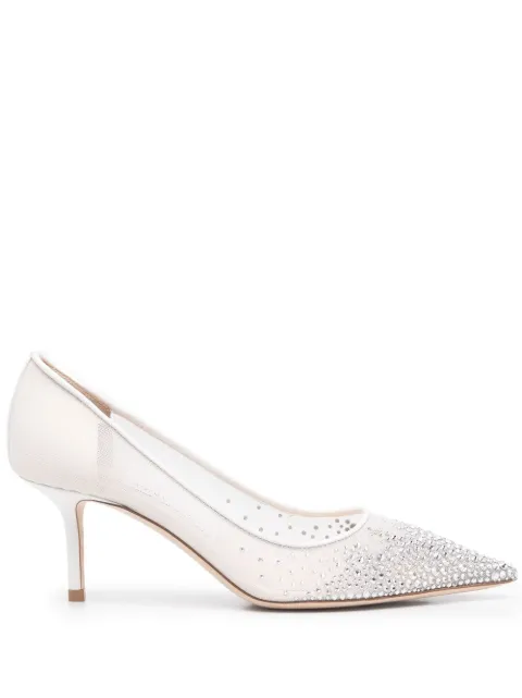 Jimmy Choo zapatillas Love con apliques de cristales y tacón de 65mm