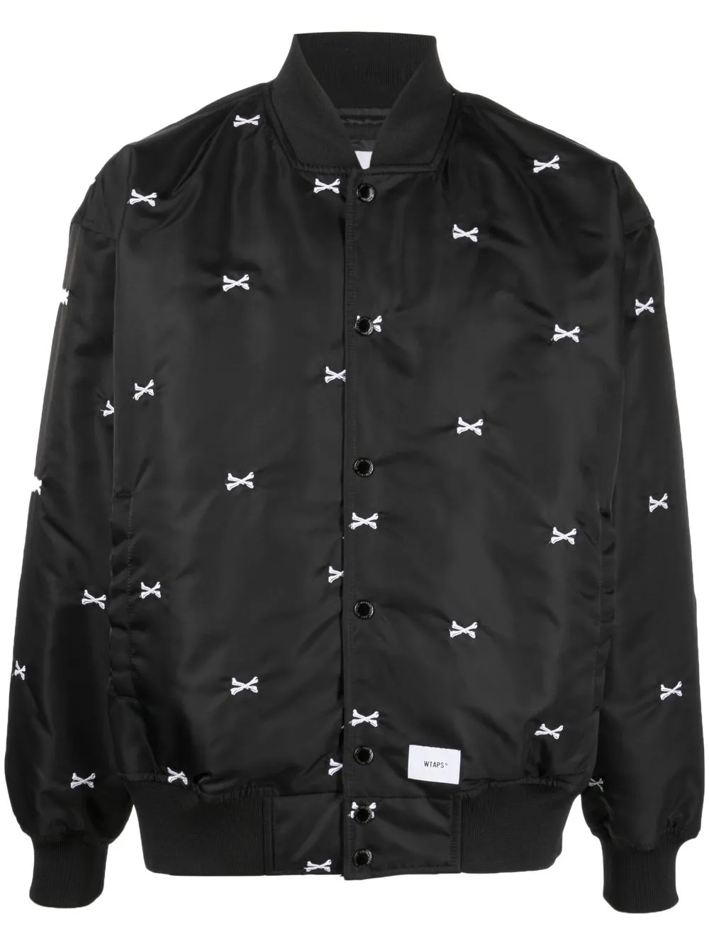 

WTAPS chamarra bomber con logo bordado - Negro