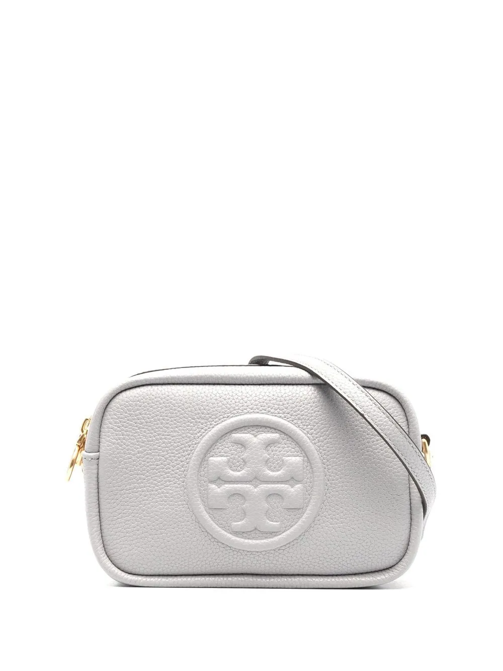 

Tory Burch bolsa crossbody con logo en relieve - Gris