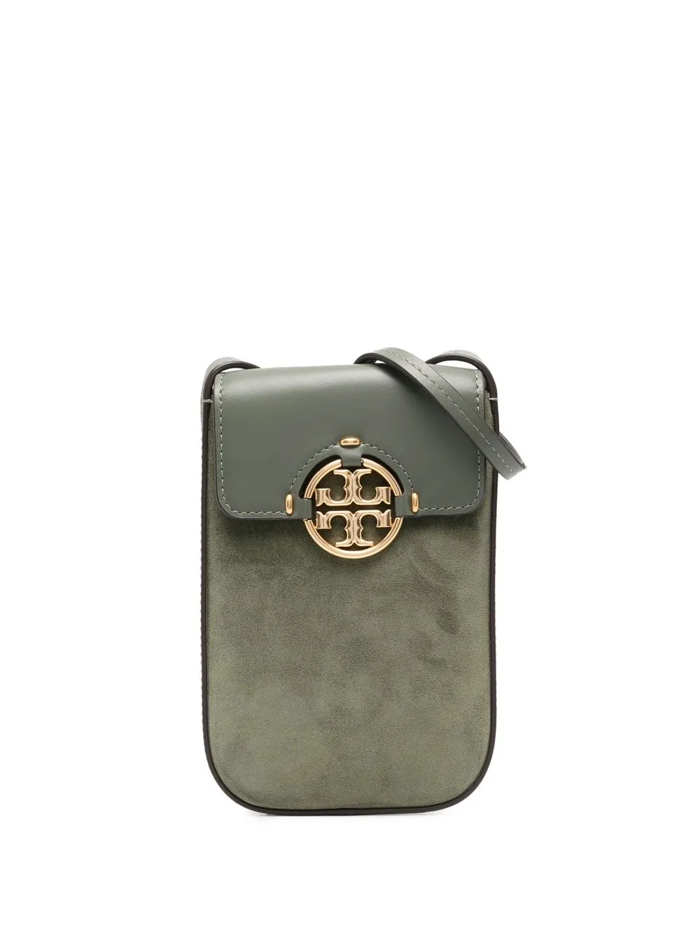 

Tory Burch cartera con placa del logo - Verde